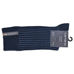 Herrensocken gestreift ohne Gummidruck Camano shadow stripes dark-saphire dunkelblau - 2