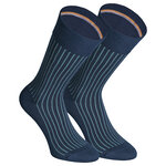 Herrensocken gestreift ohne Gummidruck Camano shadow stripes north atlantic grün-blau - 7