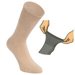 Herren Diabetikersocken ohne Gummidruck 97% Baumwolle beige - 6