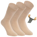 Herren Diabetikersocken ohne Gummidruck 97% Baumwolle beige - 1