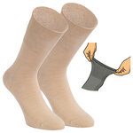 Herren Diabetikersocken ohne Gummidruck 97% Baumwolle beige - 12