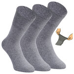 Herren Diabetikersocken ohne Gummidruck 97% Baumwolle grau-melange - 1