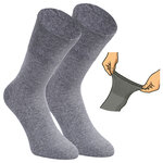 Herren Diabetikersocken ohne Gummidruck 97% Baumwolle grau-melange - 9