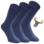 Herren Diabetikersocken ohne Gummidruck 97% Baumwolle jeansblau-melange - 1