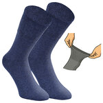 Herren Diabetikersocken ohne Gummidruck 97% Baumwolle jeansblau-melange - 12