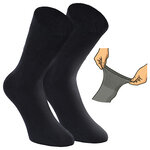 Herren Diabetikersocken ohne Gummidruck 97% Baumwolle schwarz - 6
