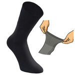 Herren Diabetikersocken ohne Gummidruck 97% Baumwolle schwarz - 12