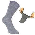 Damen Diabetikersocken ohne Gummidruck 97% Baumwolle grau-melange - 6