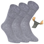 Damen Diabetikersocken ohne Gummidruck 97% Baumwolle grau-melange - 1
