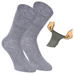 Damen Diabetikersocken ohne Gummidruck 97% Baumwolle grau-melange - 9