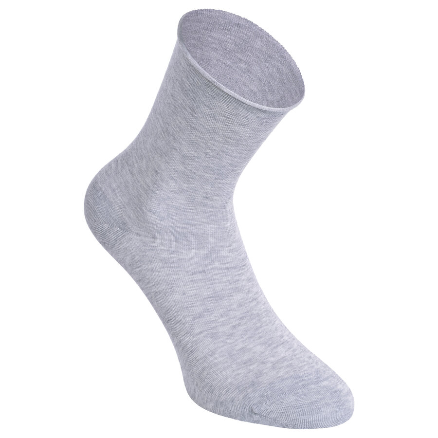 Damen Rollrand-Socken Baumwolle Camano grau melange - 6