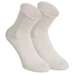 Damen Rollrand-Socken Baumwolle Camano beige-melange - 1