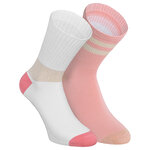 Damensocken seidenweich mit Glitzerfäden Silky lantana rosa-style - 1