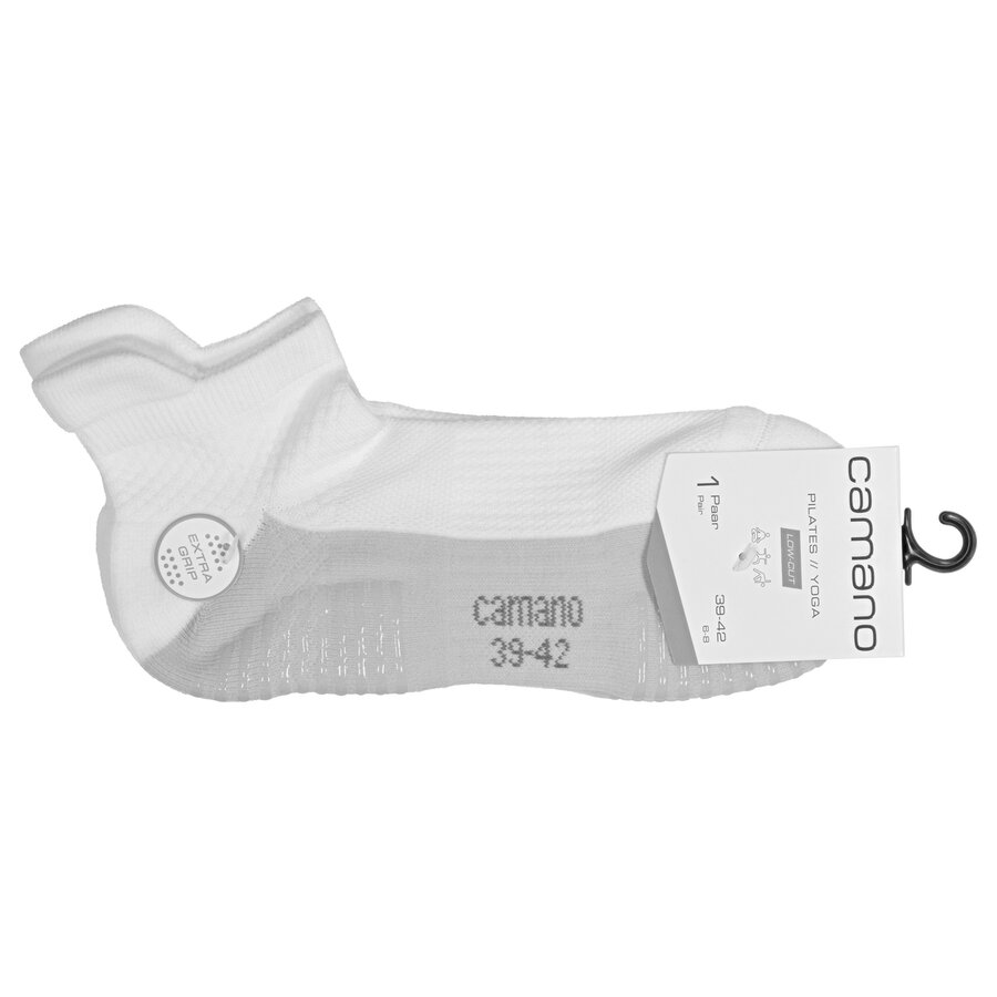 Yoga Fitness Sneakersocken Gumminoppen camano weiß - 2