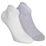 Flap Sneakersocken Bio-Baumwolle camano grau-weiß-mix - 1