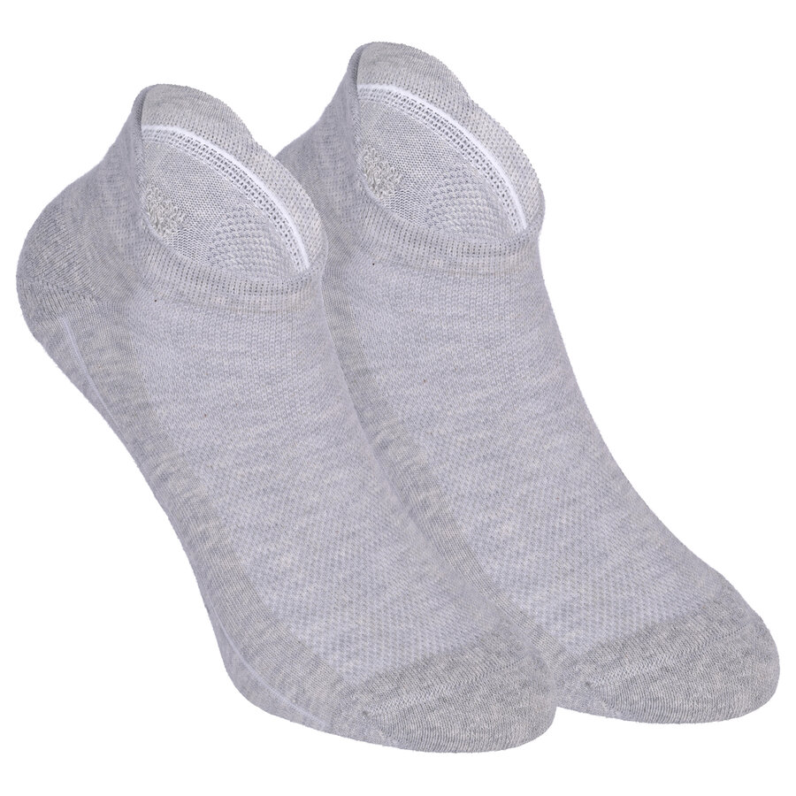 Flap Sneakersocken Baumwolle camano grau-weiß-mix - 11