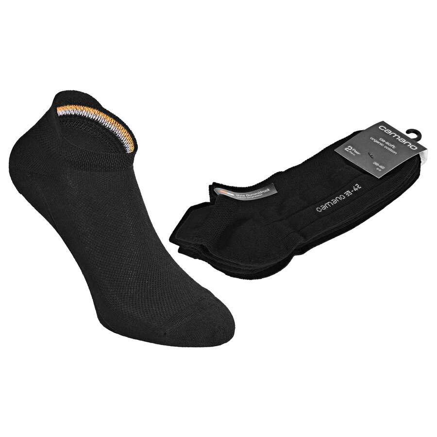 Flap Sneakersocken Baumwolle camano schwarz - 3