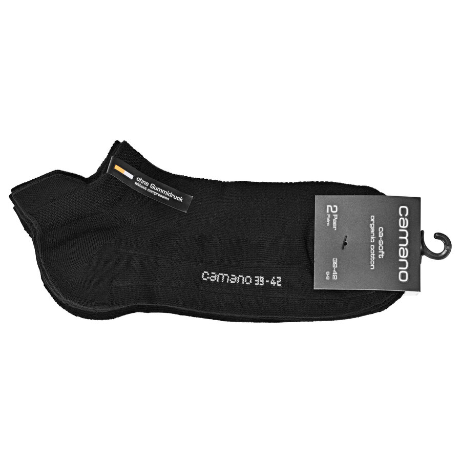 Flap Sneakersocken Baumwolle camano schwarz - 2