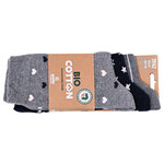 Damen Socken Bio-Baumwolle Apollo Muster Ringel Herzen Sterne grau-marine-mix - 2