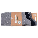 Damen Socken Bio-Baumwolle Apollo Muster Ringel Herzen Sterne grau-marine-mix - 30