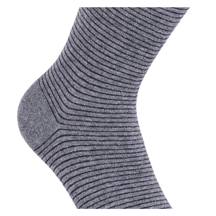 Damen Socken Baumwolle Apollo Muster Ringel Herzen Sterne grau-marine-mix - 6