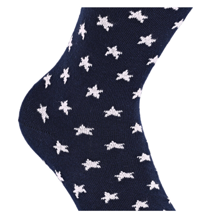 Damen Socken Baumwolle Apollo Muster Ringel Herzen Sterne grau-marine-mix - 32