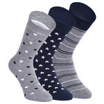 Damen Socken Bio-Baumwolle Apollo Muster Ringel Herzen Sterne grau-marine-mix - 20