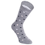 Damen Socken Bio-Baumwolle Apollo Muster Ringel Herzen Sterne grau-marine-mix - 8