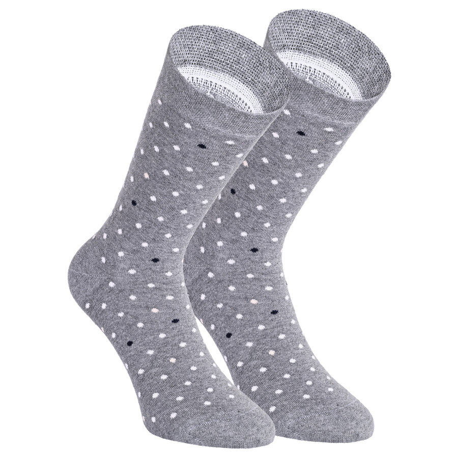 Damen Socken Baumwolle Apollo Muster Ringel Herzen Sterne grau-marine-mix - 36