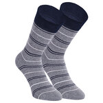 Damen Socken Bio-Baumwolle Apollo Muster Ringel Herzen Sterne grau-marine-mix - 24