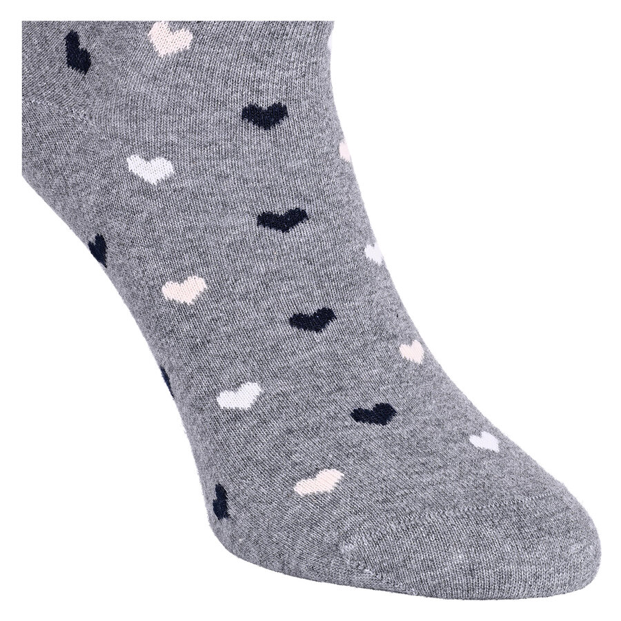 Damen Socken Baumwolle Apollo Muster Ringel Herzen Sterne grau-marine-mix - 13