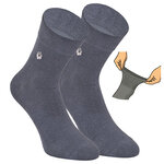 Herren Kurzsocken extra weites Bündchen stahlgrau - 6
