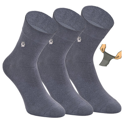 Herren Kurzsocken extra weites Bündchen stahlgrau