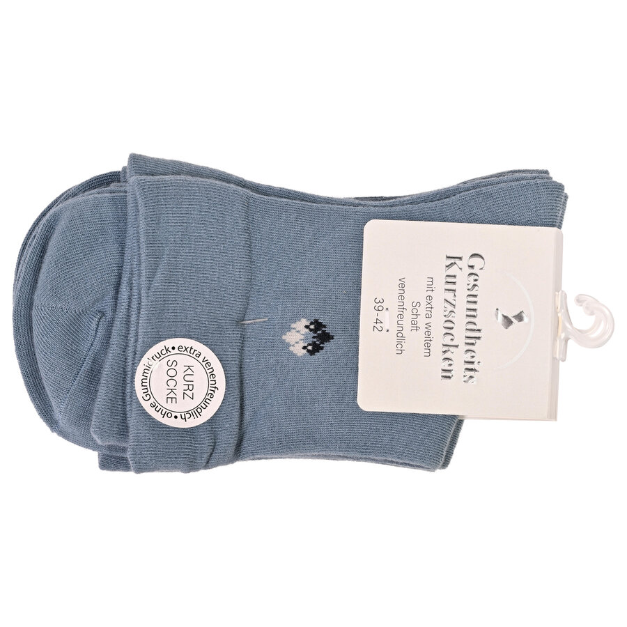 Herren Kurzsocken extra weites Bündchen jeans-blau - 2