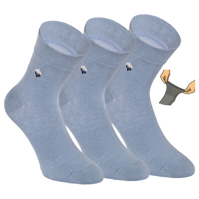 Herren Kurzsocken extra weites Bündchen jeans-blau