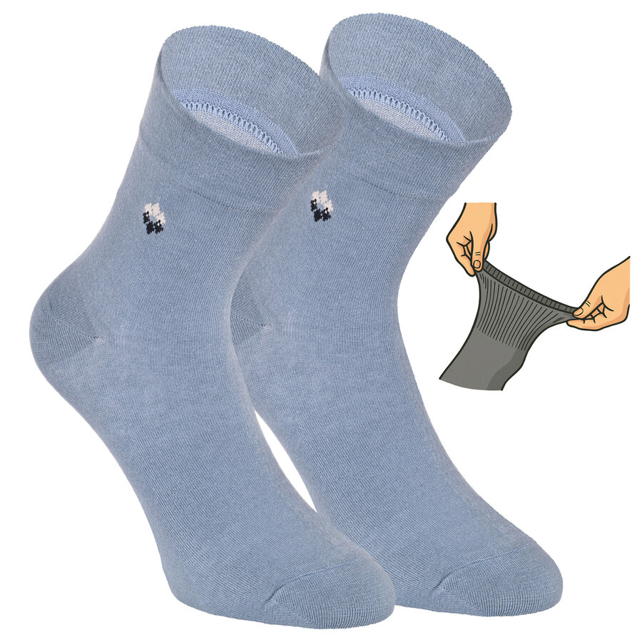 Herren Kurzsocken extra weites Bündchen jeans-blau - 6