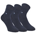 Herren Kurzsocken extra weites Bündchen navy-marine-blau - 4