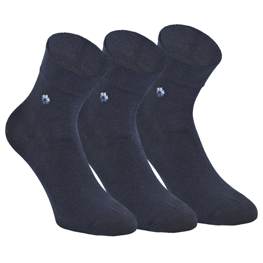 Herren Kurzsocken extra weites Bündchen navy-marine-blau - 4