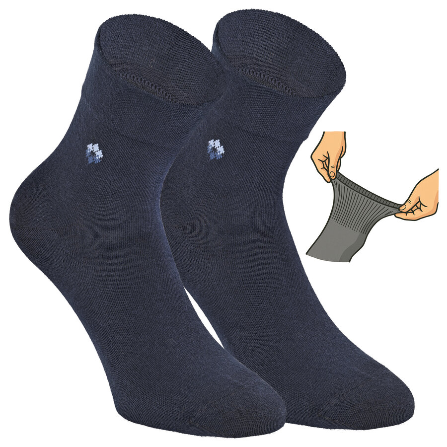 Herren Kurzsocken extra weites Bündchen navy-marine-blau - 6