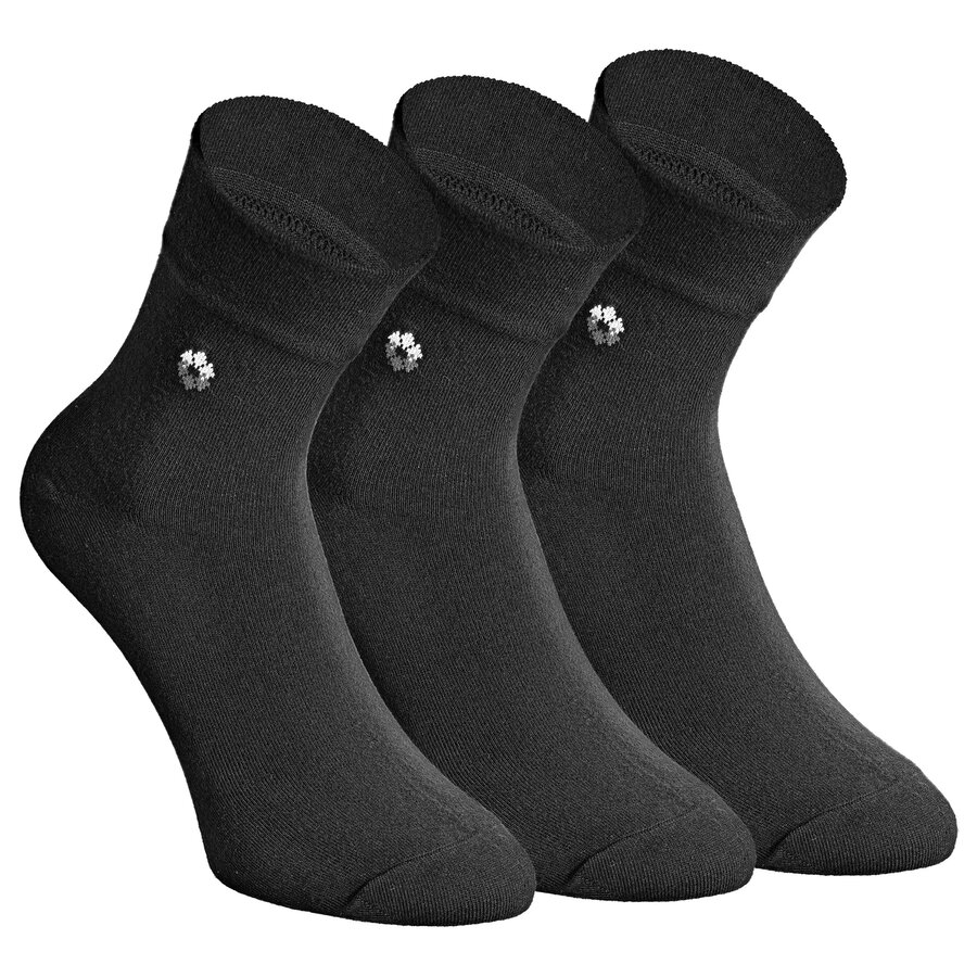 Herren Kurzsocken Bündchen extra weit schwarz - 10