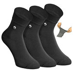Herren Kurzsocken Bündchen extra weit schwarz - 1