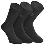Damensocken extra breites Komfort-Bündchen und Schaft schwarz - 18
