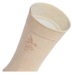 Damensocken extra breites Komfort-Bündchen und Schaft beige-mix - 26