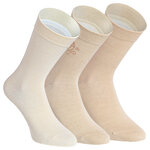Damensocken extra breites Komfort-Bündchen und Schaft beige-mix - 9