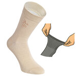 Damensocken extra breites Komfort-Bündchen und Schaft beige-mix - 6