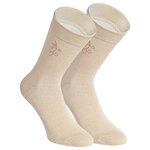 Damensocken extra breites Komfort-Bündchen und Schaft beige-mix - 29