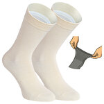Damensocken extra breites Komfort-Bündchen und Schaft beige-mix - 16
