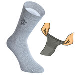 Damensocken extra breites Komfort-Bündchen und Schaft grau-anthrazit-mix - 11