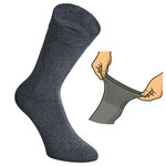 Damensocken extra breites Komfort-Bündchen und Schaft grau-anthrazit-mix - 25