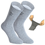Damensocken extra breites Komfort-Bündchen und Schaft grau-anthrazit-mix - 12